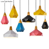 Diamond Drop Pendant Light For Modern Dining Rooms - Elegant 1-Light Ceiling Fixture