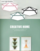 Diamond Nordic Led Ceiling Lamp For Bedroom - Flush Mount Style