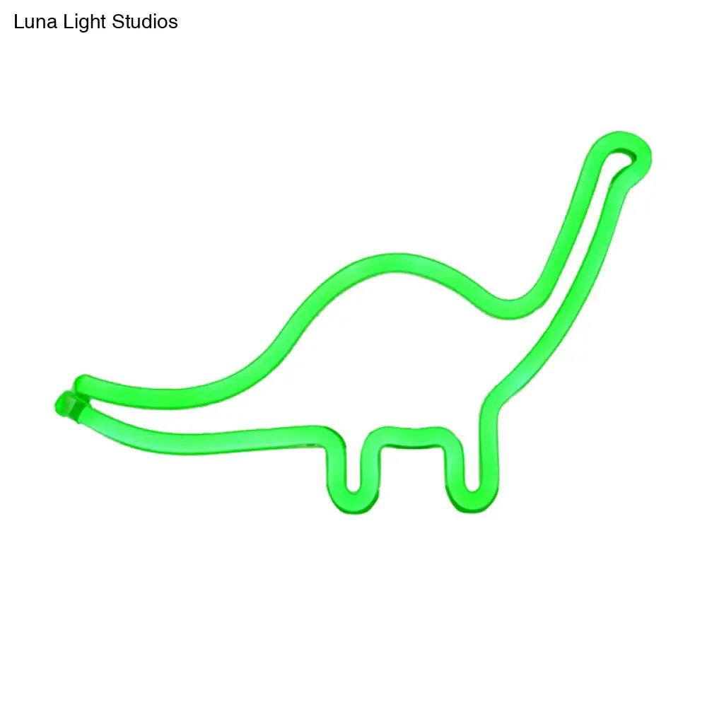 Dinosaur Plastic Wall Lighting: Modern Battery Led White Nightstand Lamp For Boys Bedroom