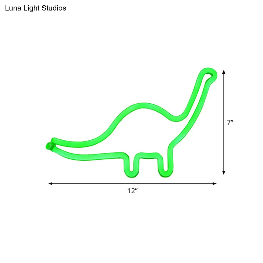 Dinosaur Plastic Wall Lighting: Modern Battery Led White Nightstand Lamp For Boys Bedroom