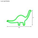 Dinosaur Plastic Wall Lighting: Modern Battery Led White Nightstand Lamp For Boys Bedroom