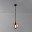 Distressed White Wood Caged Pendant Light Kit For Dining Room / B