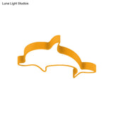 Dolphin Acrylic Ceiling Lamp: Modern Lovely Flush Mount Light For Kindergarten