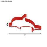 Dolphin Acrylic Ceiling Lamp: Modern Lovely Flush Mount Light For Kindergarten