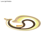 Dolphin Led Ceiling Light For Theme Parks And Bathrooms - Acrylic Animal Flush Fixture In White