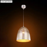 Dome Hanging Light: Stylish Traditionary Metal Fixture In Silver