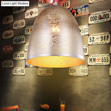 Dome Hanging Light: Stylish Traditionary Metal Fixture In Silver