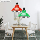 Dome Industrial Stainless Steel Ceiling Pendant Lighting - 13’/16.5’ Width 1 Head Black/Gray