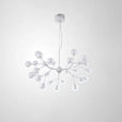 Double Glass Minimalist Molecule Chandelier - Stylish Living Room Lighting Fixture 27 / White