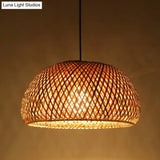 Dual Dome Bamboo Hanging Light - 12/15 Wide Pendant Lamp Beige Shade Asian-Inspired Parlor Lighting