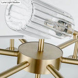 Elegant Brass Chandelier Light - Hanging G4 & G9 Glass 13 Lights Living Room Lighting