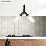 Elisa - Vintage Water Pipe Chandelier Pendant Light 2/3/4-Light Iron Led Hanging Ceiling Lamp In