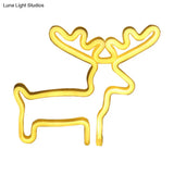 Elk Shaped Mini Led Night Light For Kids Room Usb Wall - White