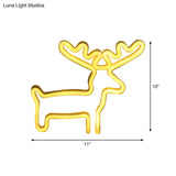 Elk Shaped Mini Led Night Light For Kids Room Usb Wall - White