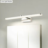 Elongated Acrylic Vanity Lighting 16/17/23 Led Wall Light Sconce For Bathroom White Finish