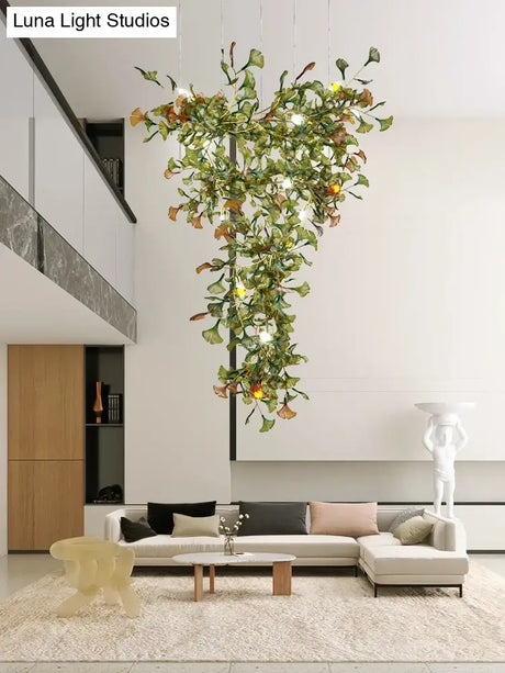 Elysian Ginkgo Glass Pendant Chandelier – Modern Luxury Lighting