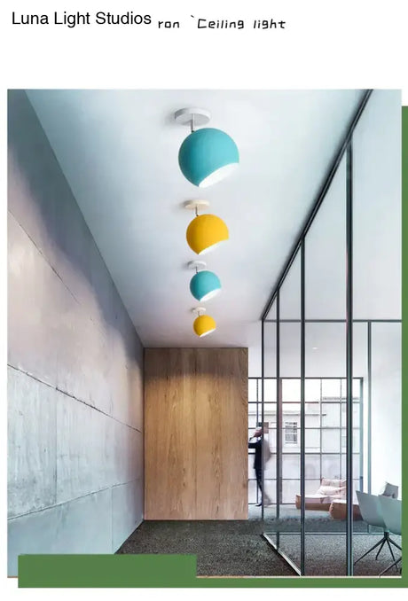 Emilia Novelty Indoor Lightings Colorful Led Pendant Lights Marca Lampshade The Corridor Porch