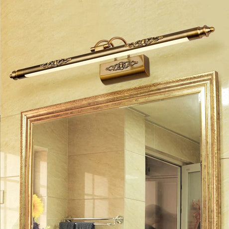 Esma - European Style Bronze Carved Led Mirror Lamp Wall