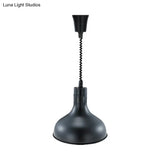Extendable Pendant Lighting With Retro Dome Shade - Black 7’/11.5’ W