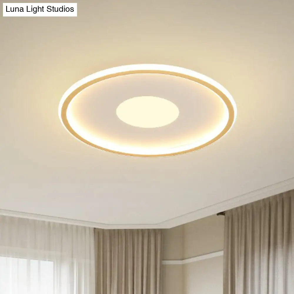 Extra-Thin Led Flush Mount Ceiling Light For Living Room - Modern Acrylic Design White / 12 Warm