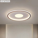 Extra-Thin Led Flush Mount Ceiling Light For Living Room - Modern Acrylic Design Black-White / 12