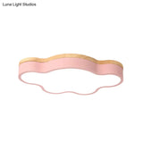 Eye-Caring Led Flush Mount Ceiling Light For Baby Bedroom - Nordic Style