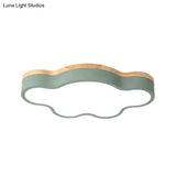 Eye-Caring Led Flush Mount Ceiling Light For Baby Bedroom - Nordic Style