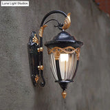Farmhouse Acorn Wall Sconce: Clear Prismatic Glass Black Finish 1-Light Lighting