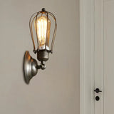 Farmhouse Oval Caged Wall Lamp - Metallic Antique Bronze/Black Bronze