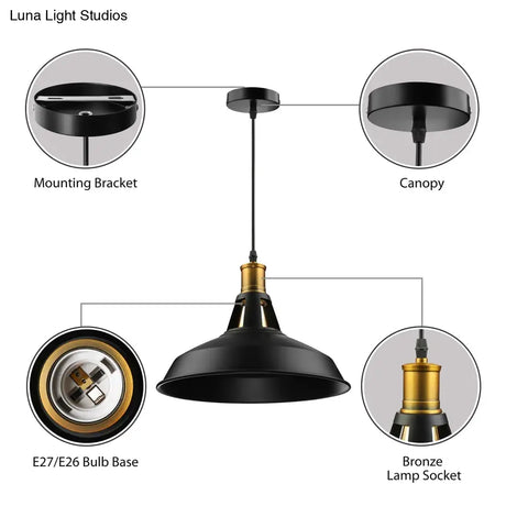 Farmhouse Style Dining Room Ceiling Light Fixture In Black/White/White Pendant Lighting