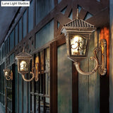 Farmhouse Wall Mount Lantern Light With Clear Glass Shade - Black/Bronze Finish 1