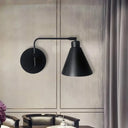 Farmhouse White/Black Rotatable Wall Mount Sconce Light Fixture For Living Room Black