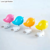 Fat Bird Led Night Light: Kindergarten Wall Light Plug-In Plastic Candy Colored