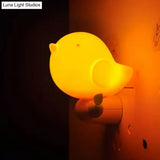 Fat Bird Led Night Light: Kindergarten Wall Light Plug-In Plastic Candy Colored