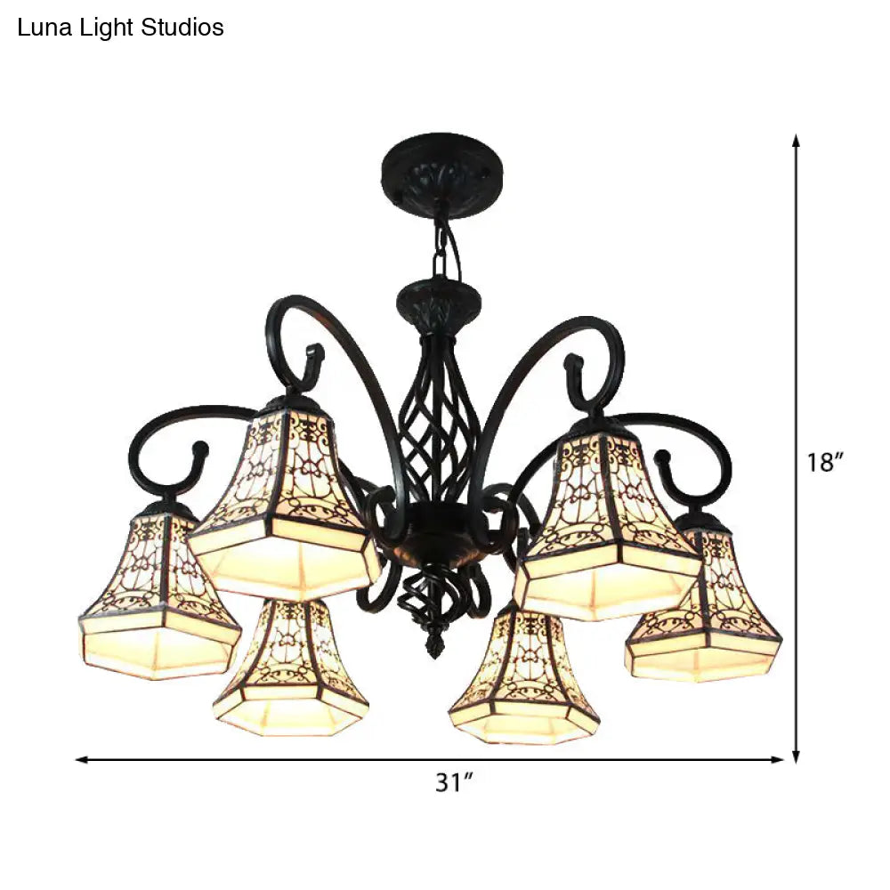 Fence Design Bell Chandelier: Lodge Style Multi Light For Indoor Living Rooms