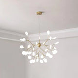Firefly-Inspired Chandelier With Frosted Acrylic Shade - Perfect For Modern Living Rooms 36 / Gold
