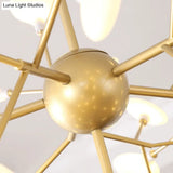 Firefly-Inspired Chandelier With Frosted Acrylic Shade - Perfect For Modern Living Rooms
