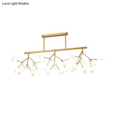 Firefly Island Pendant Light: Elegant Minimalistic Acrylic Lamp For Restaurants (27-Head Suspension)