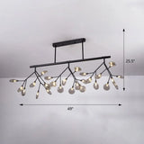 Firefly Island Pendant Light: Elegant Minimalistic Acrylic Lamp For Restaurants (27-Head Suspension)
