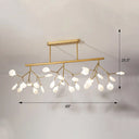 Firefly Island Pendant Light: Elegant Minimalistic Acrylic Lamp For Restaurants (27-Head Suspension)