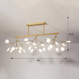 Firefly Island Pendant Light: Elegant Minimalistic Acrylic Lamp For Restaurants (27-Head Suspension)