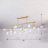Firefly Island Pendant Light: Elegant Minimalistic Acrylic Lamp For Restaurants (27-Head Suspension)