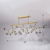 Firefly Island Pendant Light: Elegant Minimalistic Acrylic Lamp For Restaurants (27-Head Suspension)