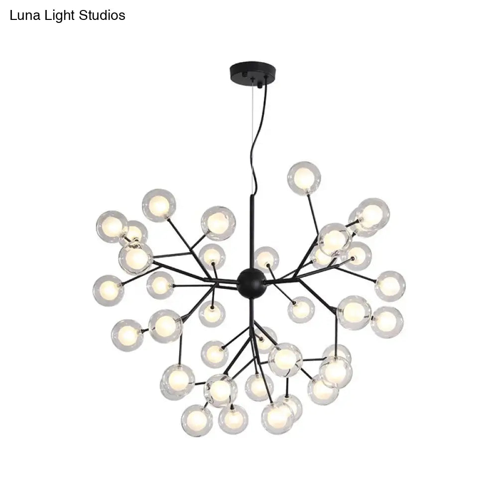 Firefly Led Glass Chandelier - Nordic Style Suspension Lighting For Living Room
