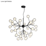 Firefly Led Glass Chandelier - Nordic Style Suspension Lighting For Living Room