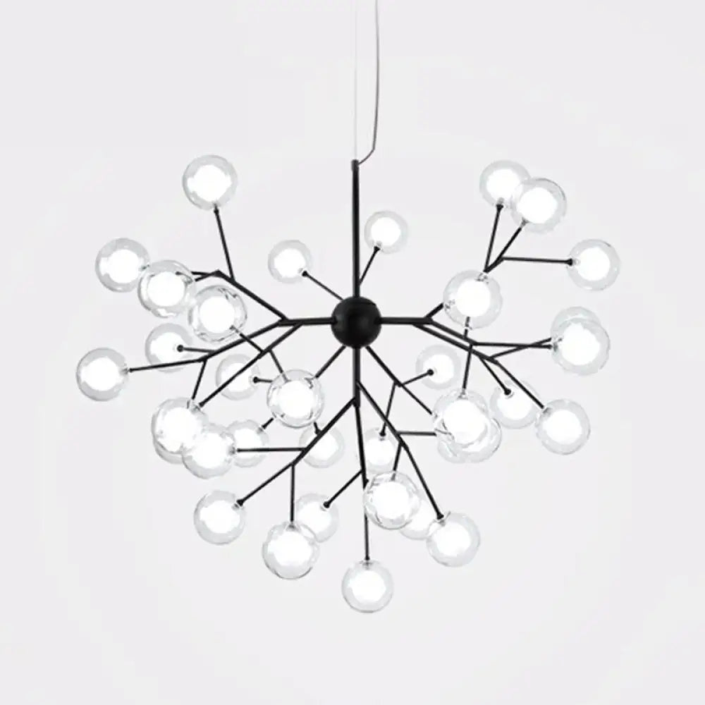 Firefly Led Glass Chandelier - Nordic Style Suspension Lighting For Living Room 36 / White