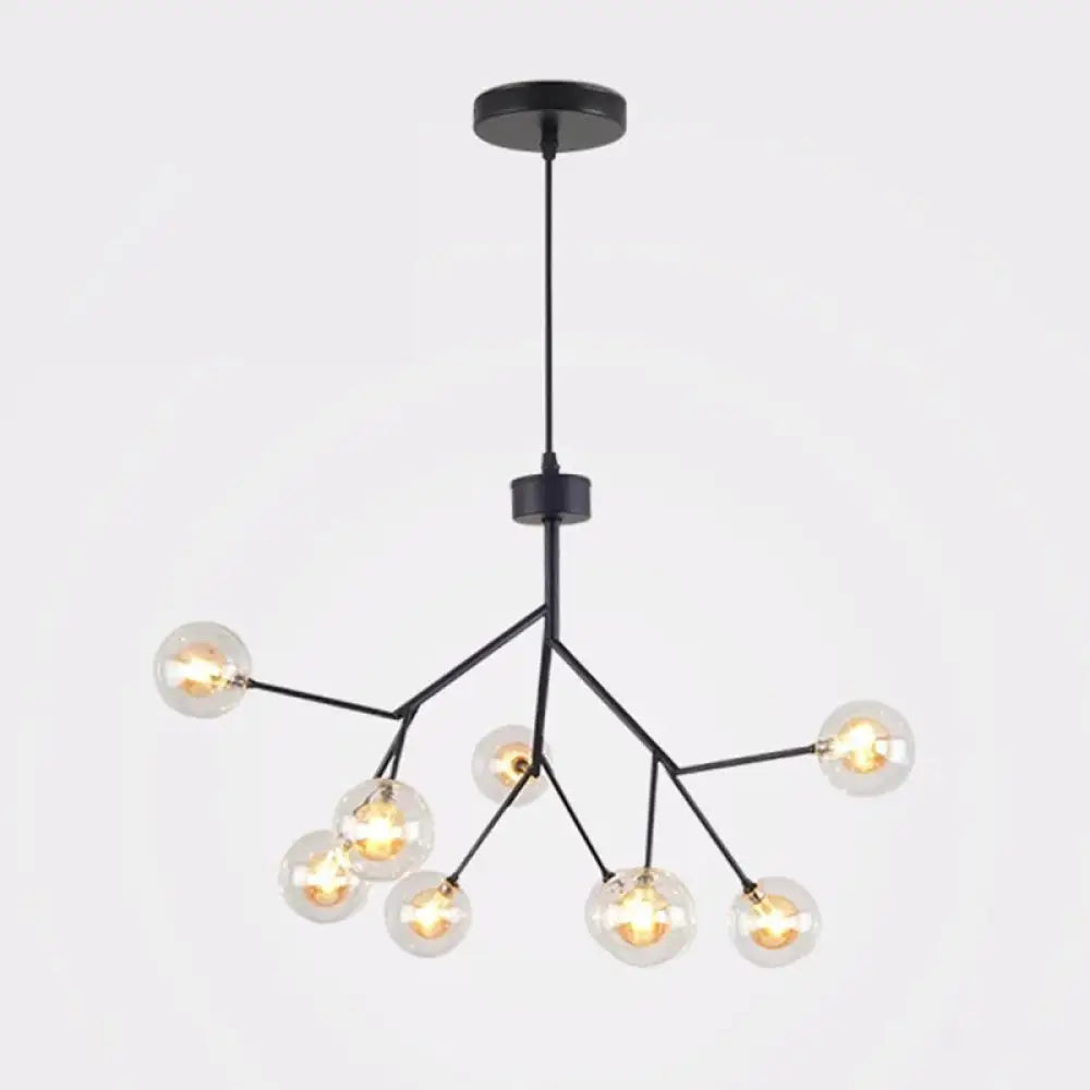 Firefly Led Glass Chandelier - Nordic Style Suspension Lighting For Living Room 9 / Tan