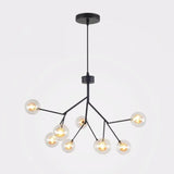 Firefly Led Glass Chandelier - Nordic Style Suspension Lighting For Living Room 9 / Tan