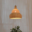Flaxen Bamboo Pendant Ceiling Light - Exquisite Asian Gourd Design