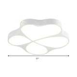 Floral Acrylic Ceiling Mount Light: Elegant Contemporary Lamp In White Finish